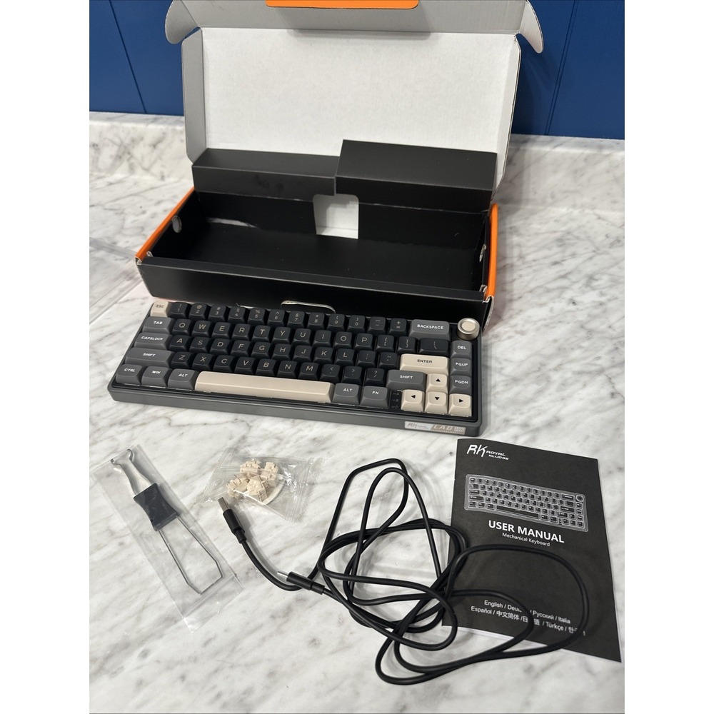 RK ROYAL KLUDGE R65 Wired Gaming Keyboard with Volume Knob, 60% Percent RGB